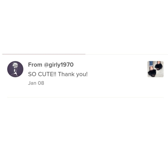 Black faux fur/fur slides - Picture 2 of 5